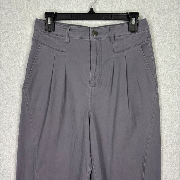SO Balloon Pleated Pants Junior 9 Lilac Gray Trouser Tapered Baggy High Rise 80s - Picture 3 of 13